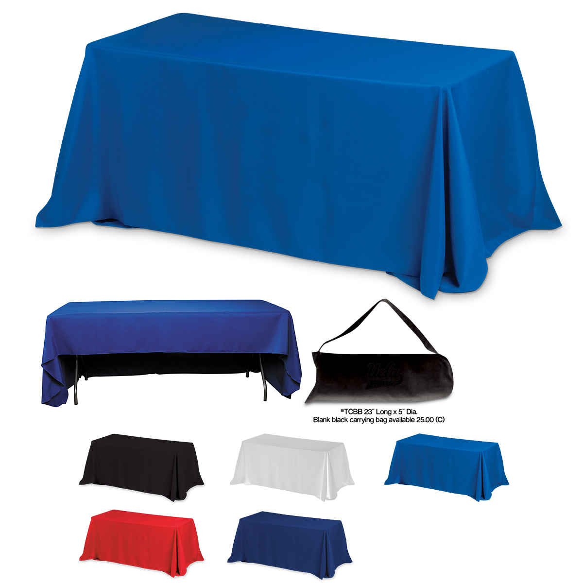 "PREAKNESS EIGHT" 3-Sided Economy Table Covers & Table Throws -Blanks / Fits 8 ft Table